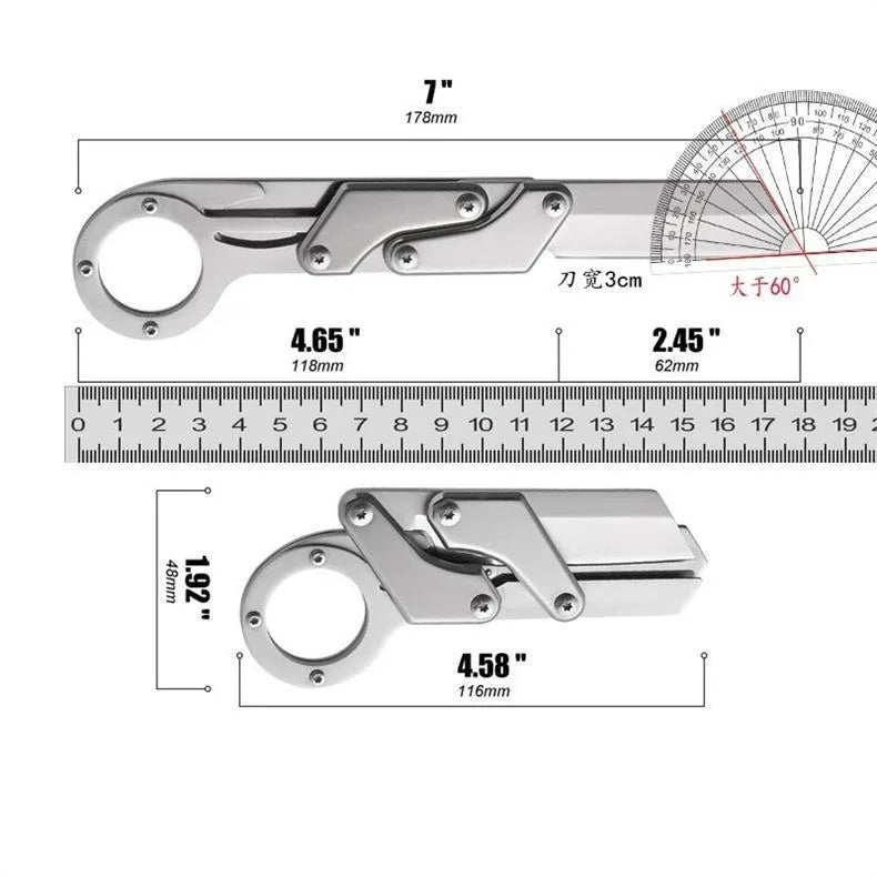 Outdoor Mechanical Folding Knife – High-Hardness D2 Steel Multifunctional Camping Knife