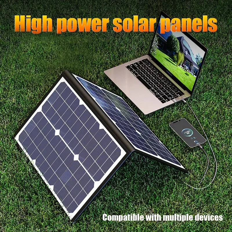40W Foldable Solar Panel – Portable 18V Monocrystalline Charger for Car, Boat, Caravan & Camping