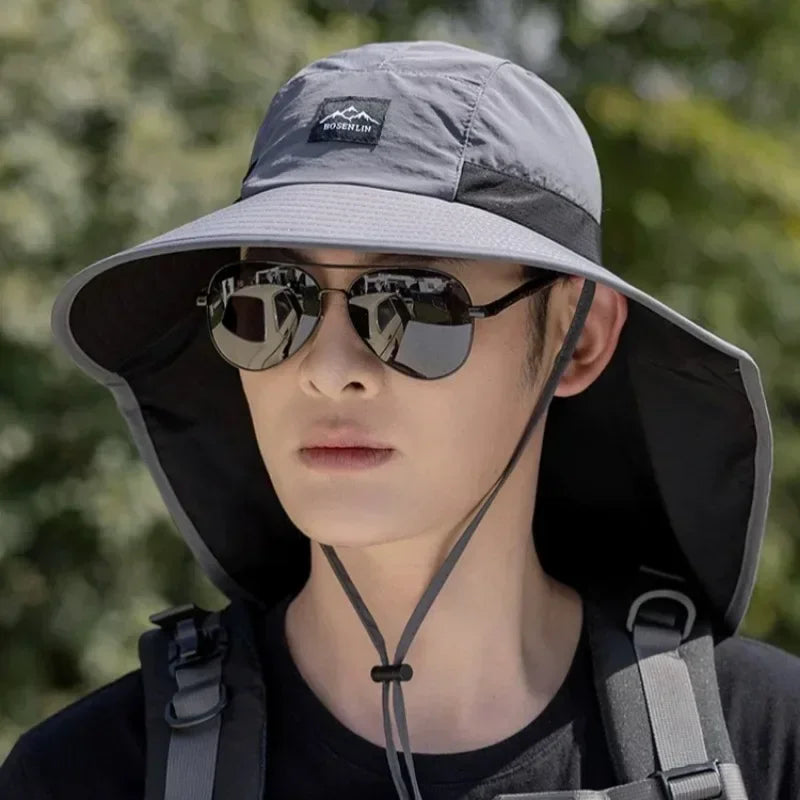 Wide Brim Neck Flap Hat – Unisex Outdoor Fishing & Hiking
