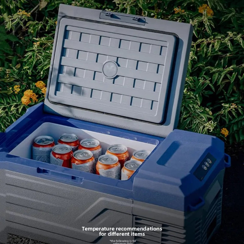 15L Portable Car Freezer | 12V/24V/220V Quiet Compressor Fridge (-20°C to 20°C)