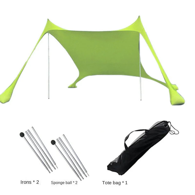 Windproof Beach Canopy & Sun Shade Awning – UV Protection | 1–3 People