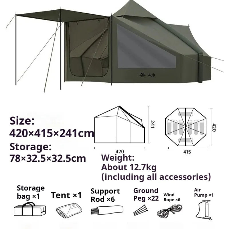 Portable Inflatable Camping Tent – Foldable Outdoor Shelter for Desert, Travel & Camping