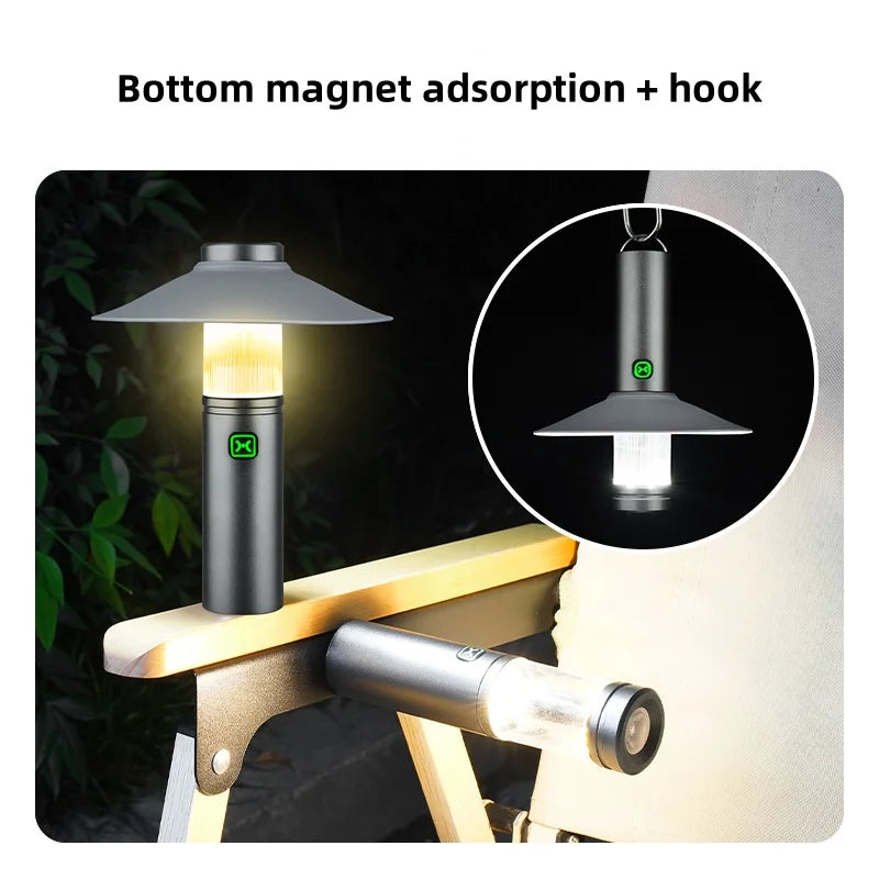 Multifunctional LED Camping Hanging Lamp — Rechargeable, Waterproof, 4 Modes | Tent & Emergency Light