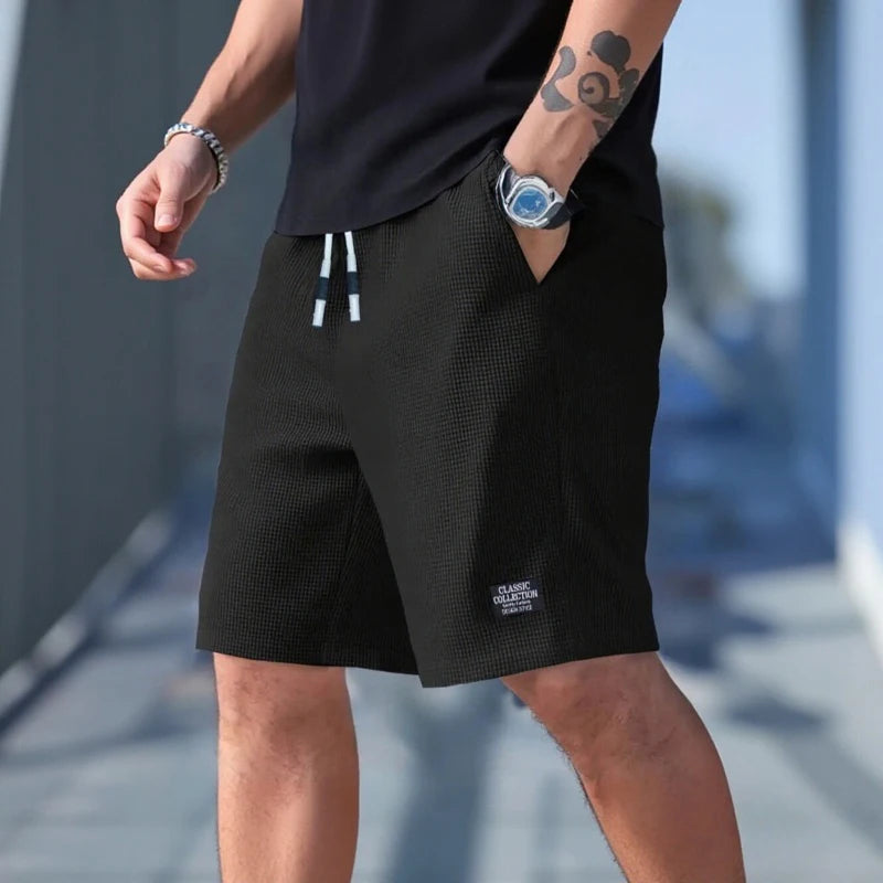 Men's Textured Beach & Sport Shorts — Breathable, Regular Fit | Daily Casual & Active Wear