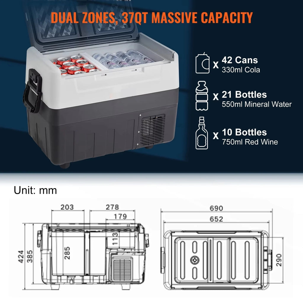 35L / 45L Portable Compressor Camping Freezer | Car Fridge for Travel & Overlanding