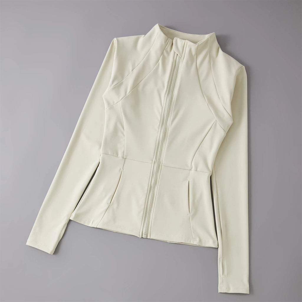 Women's Sports Windbreaker Jacket – Yoga Running Long Sleeve Sweatshirt | S–XL