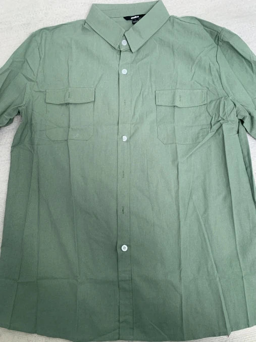 Men's Cotton-Blend Long Sleeve Casual Shirt — Turn-Down Collar, Single Breasted | Business & Gentleman Style
