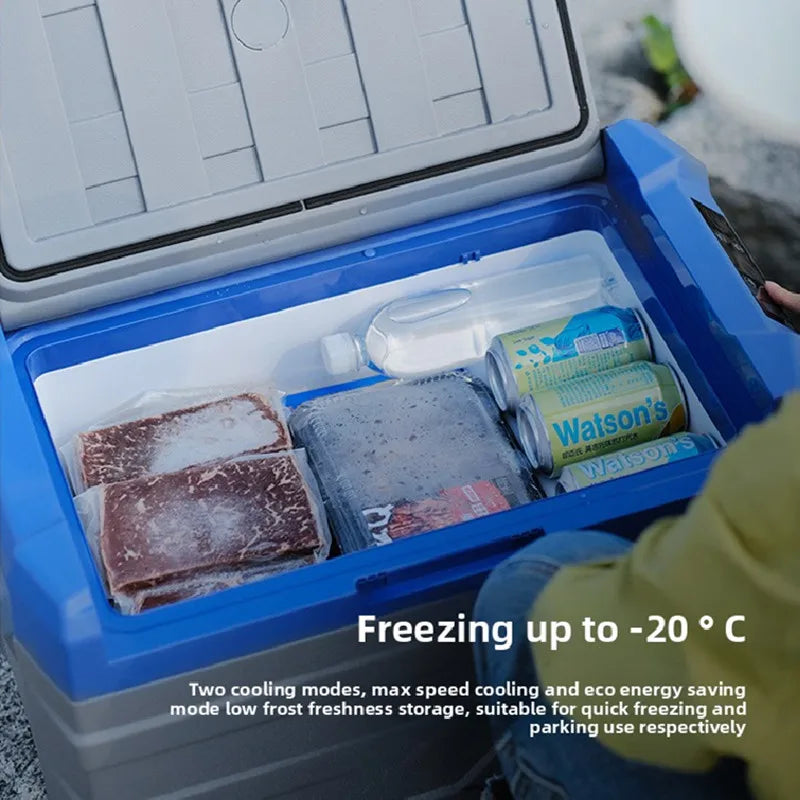 15L Portable Car Freezer | 12V/24V/220V Quiet Compressor Fridge (-20°C to 20°C)