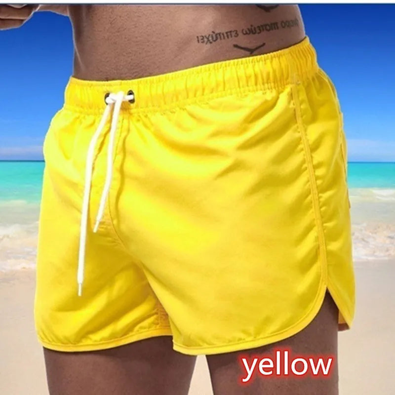 Men's Breathable Swim Shorts — Low Waist, Quick-Dry Microfibre | Beachwear & Swimwear