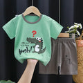 Kids 2-Piece Cotton T-Shirt & Shorts Set | Unisex Summer Outfit | 9M–7T | 3 Colours
