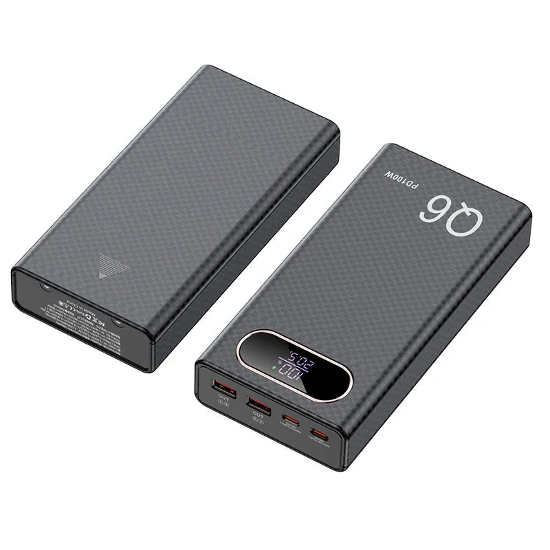 BSIDE ZY-Q6 100W Power Bank DIY Kit – PD Fast Charging, 6× 21700 Cells, No Soldering (Black & White)