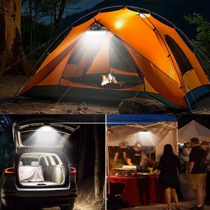 MOSLIGHTING Rechargeable Camping Lantern — 600LM/800LM, Dual Colour, Power Bank | Tent Lamp & Emergency Light