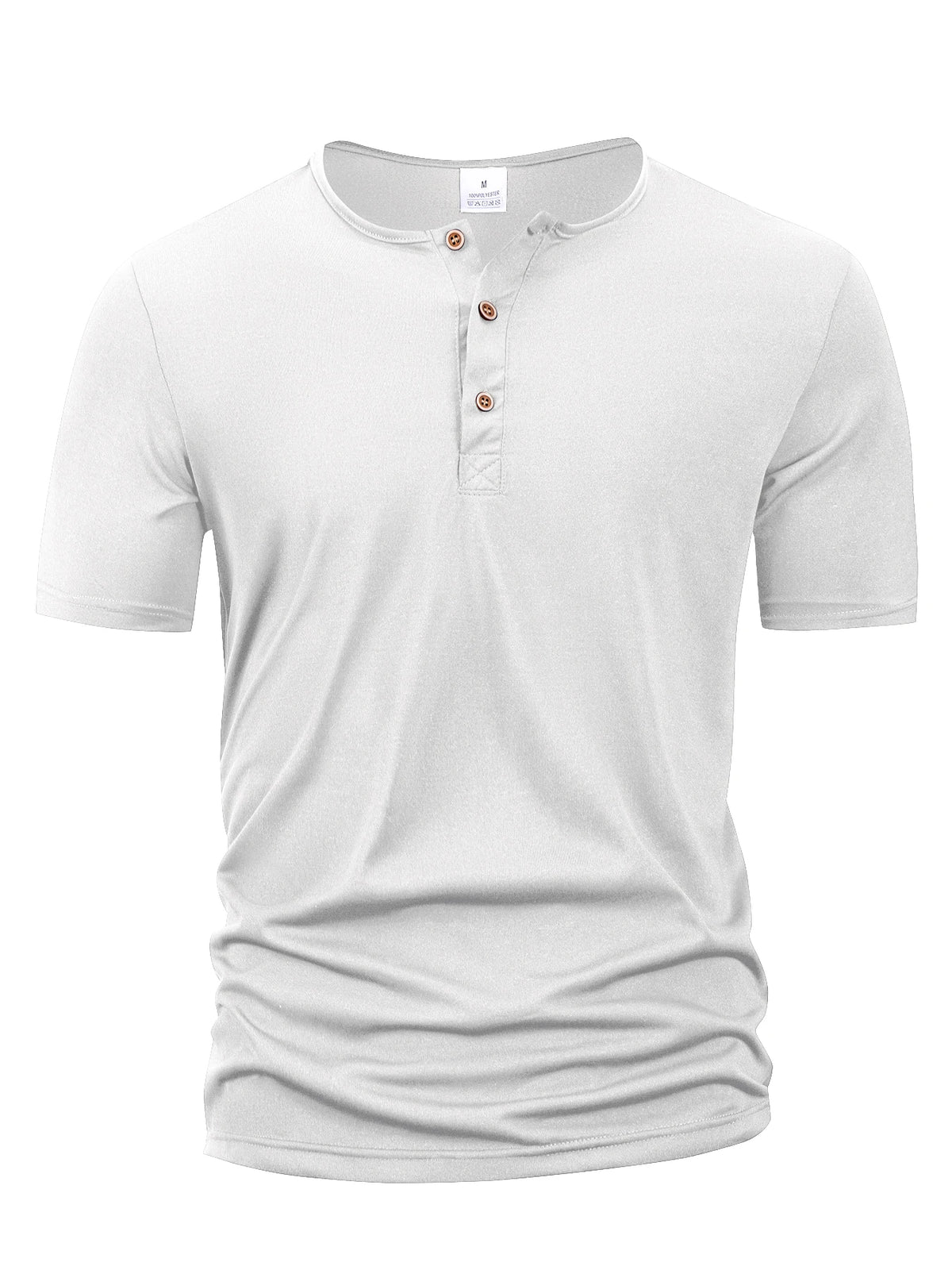 Men's Henley Slim Fit Sport T-Shirt — Quick Dry, Lightweight, Breathable | Casual Polo Style Tops
