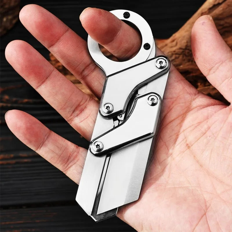 Outdoor Mechanical Folding Knife – High-Hardness D2 Steel Multifunctional Camping Knife