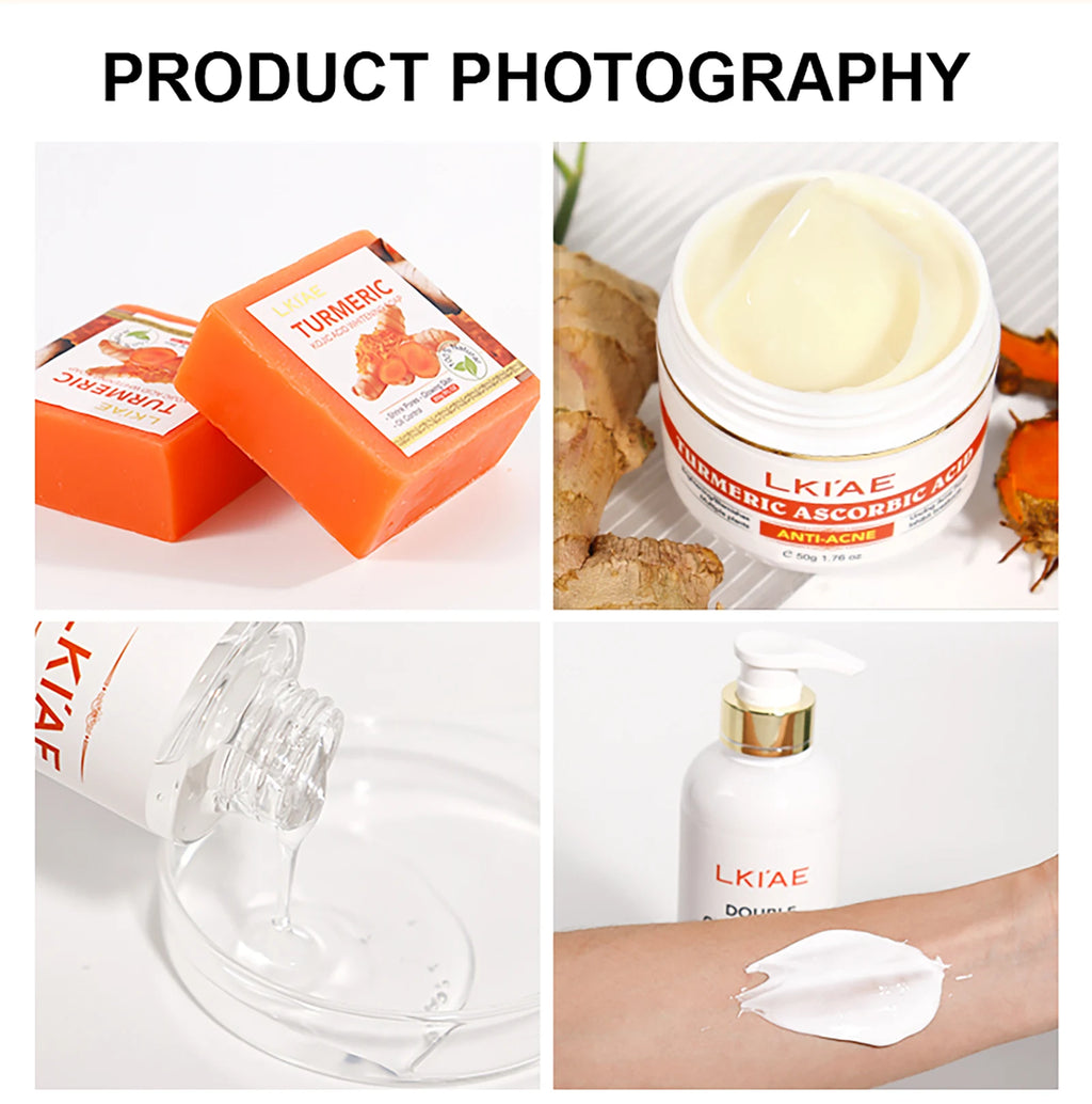 AILKE Brightening & Acne Control Skin Care Set – Glutathione, Vitamin C & Aloe Vera