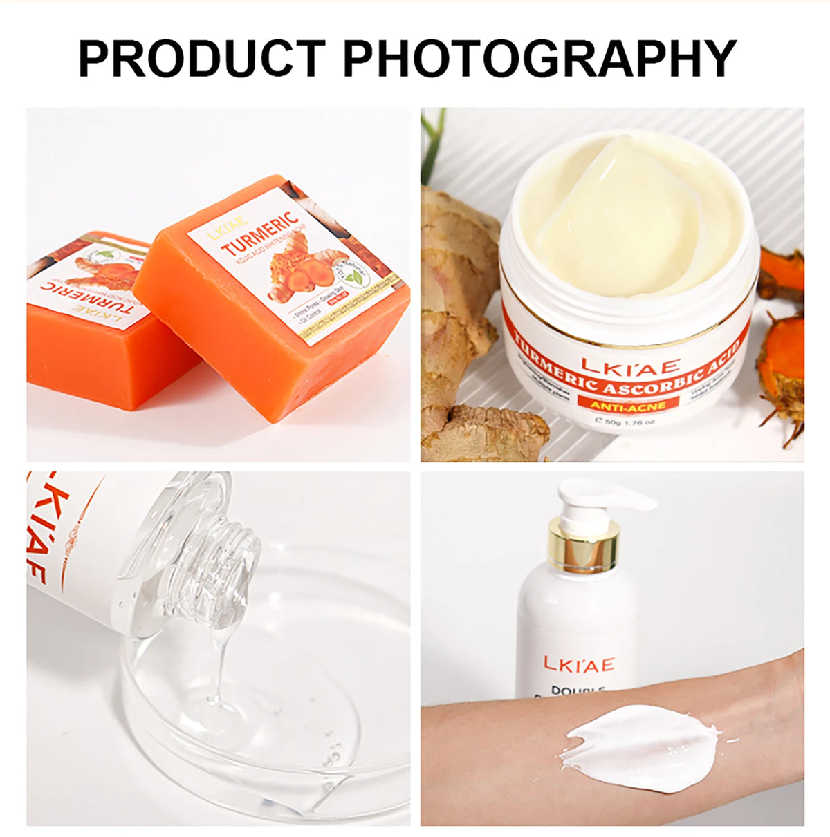 AILKE Brightening & Acne Control Skin Care Set – Glutathione, Vitamin C & Aloe Vera