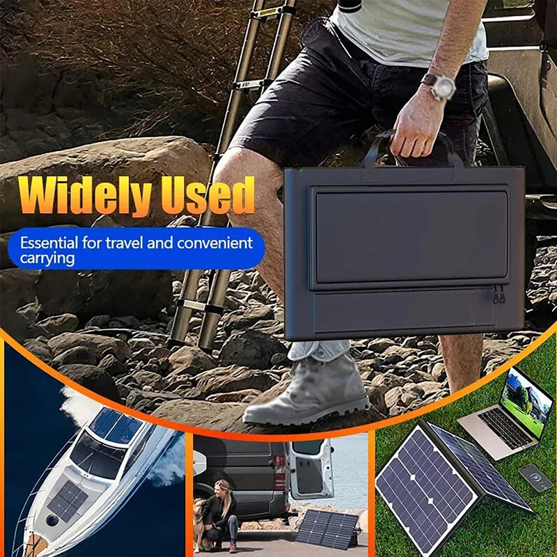 40W Foldable Solar Panel – Portable 18V Monocrystalline Charger for Car, Boat, Caravan & Camping
