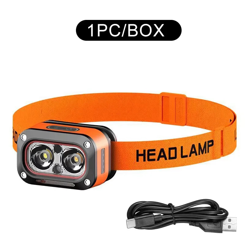 Rechargeable LED Headlamp — Powerful Beam for Camping, Fishing, Hunting & Hiking