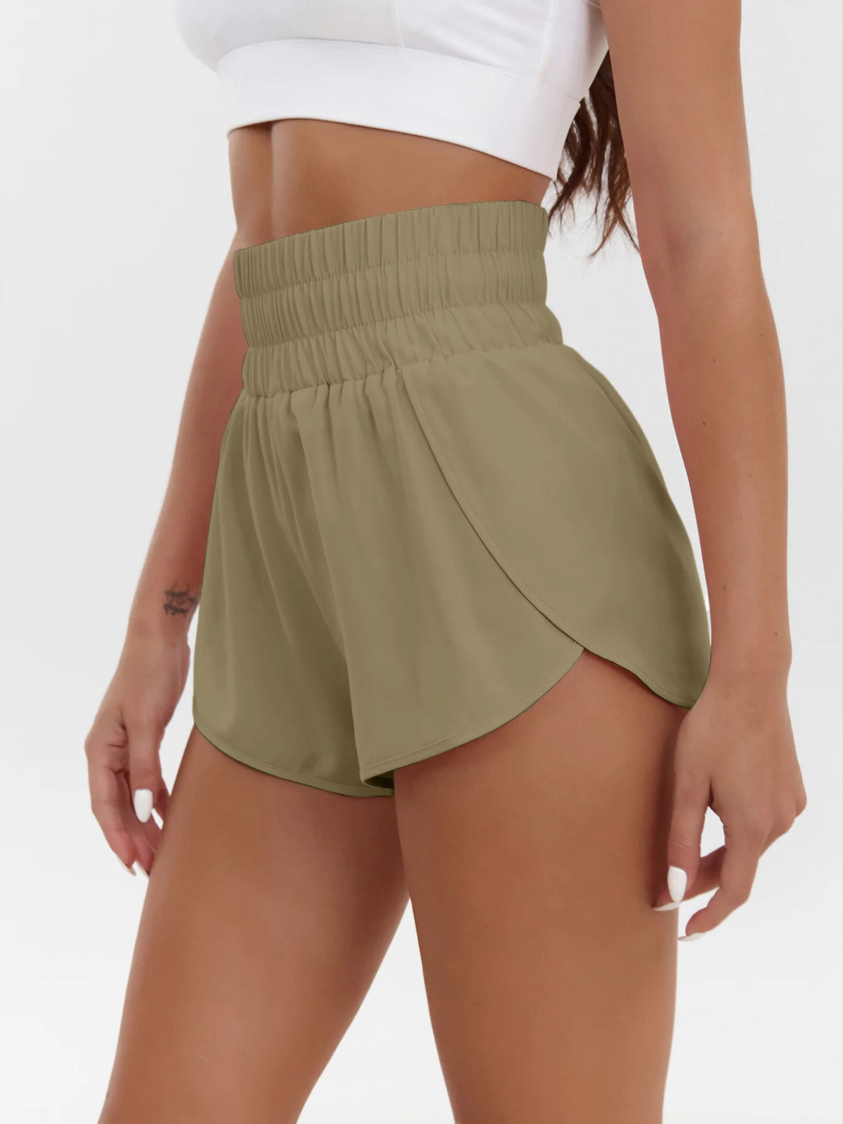Women's High Waist Quick-Dry Casual Shorts – Loose Elastic Breathable Sports Shorts | XS–XXL
