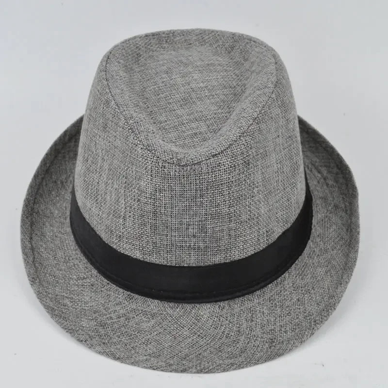 Men's Classic Fedora Hat – Cotton Linen Sun Visor