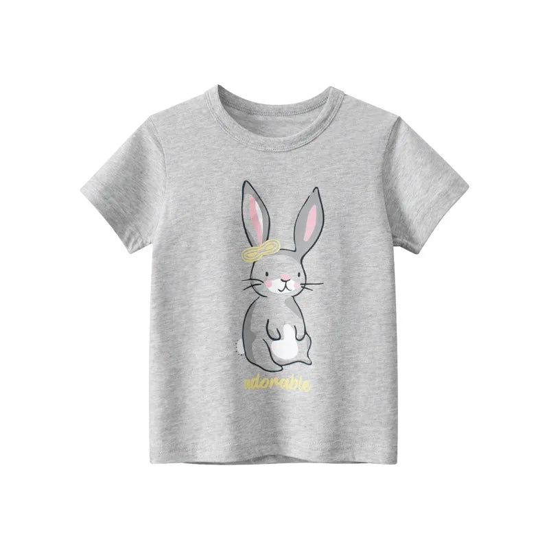 Girls Printed T-Shirt | Short Sleeve Summer Top | Ages 2–8 | Cotton