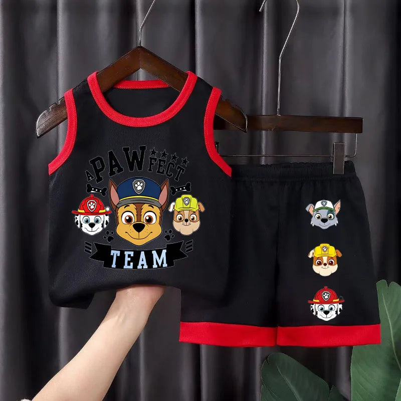 PAW Patrol Boys Mesh Vest & Shorts Set | Breathable Summer Basketball Outfit for Kids Ages 1–10