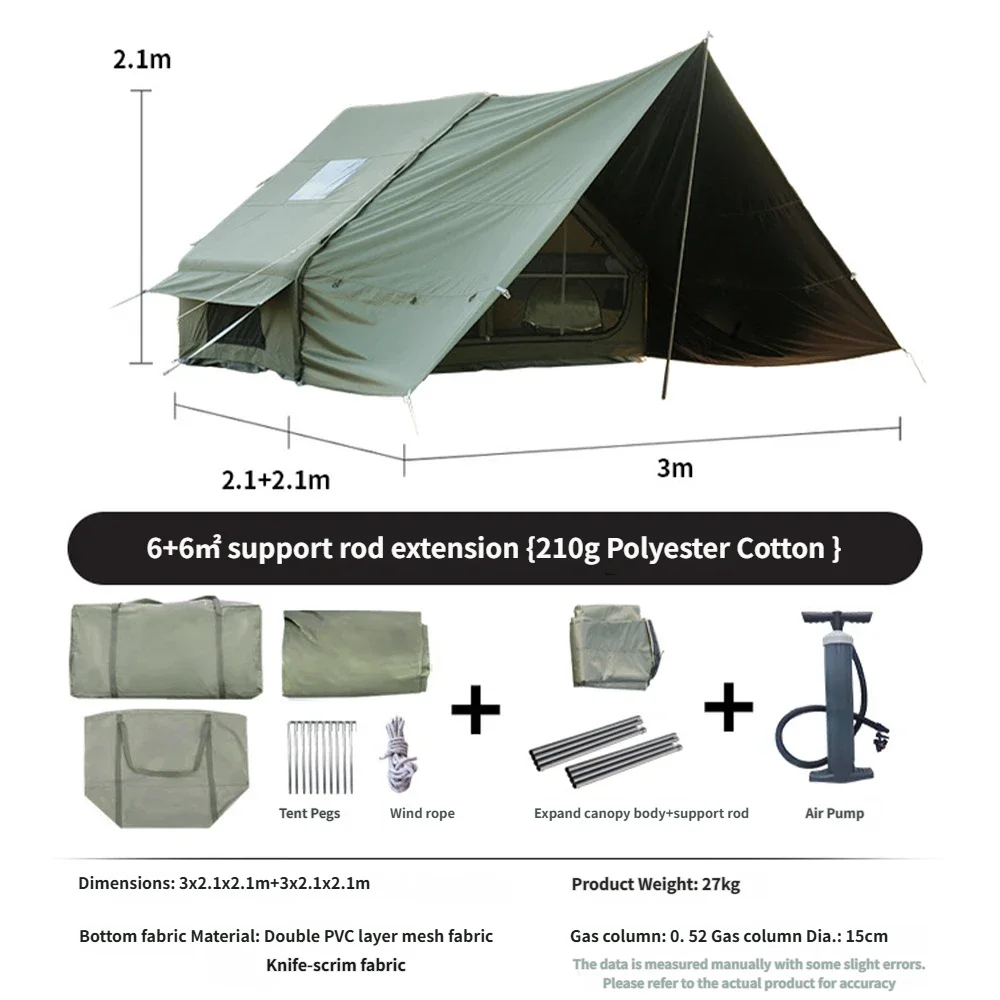 Large Inflatable Camping Tent – 4–8 Person Quick Setup, Windows & Water-Resistant | Four Season