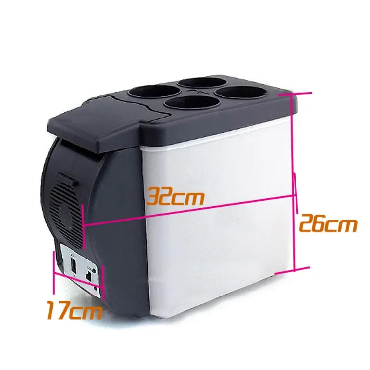 6L Mini Car Fridge Cooler & Warmer | 12V Portable Electric Icebox for Travel & Camping