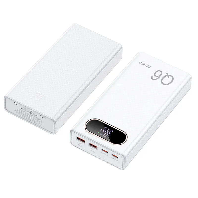 BSIDE ZY-Q6 100W Power Bank DIY Kit – PD Fast Charging, 6× 21700 Cells, No Soldering (Black & White)