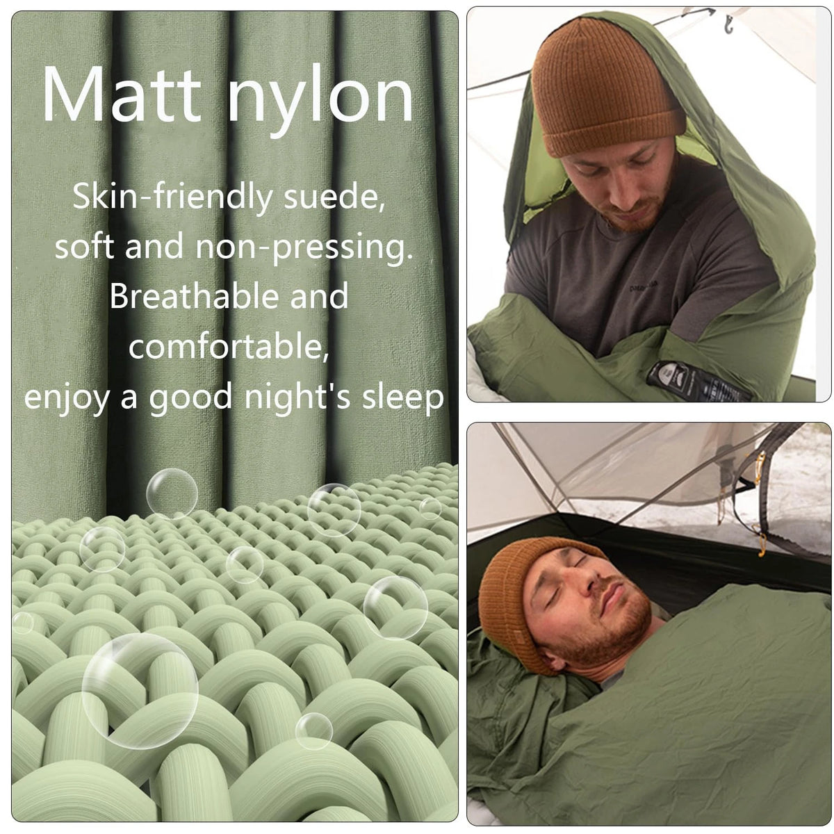 Nylon Sleeping Bag Liner – Warm Inner Liner for Camping, Travel & Hotels