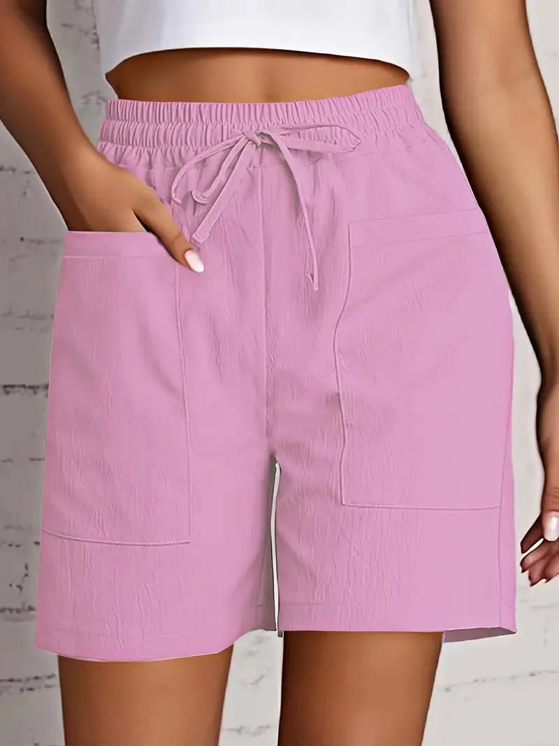 Women's High Waist Casual Shorts with Pockets – Loose Fit Bermuda Shorts | S–XXL