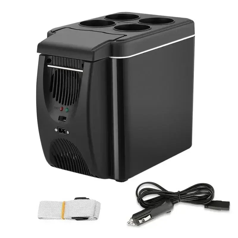 6L Mini Car Fridge Cooler & Warmer | 12V Portable Electric Icebox for Travel & Camping