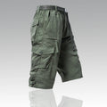 Men's 3/4 Cotton Cargo Shorts with Belt — Zipper Fly, Knee Length | Hiking, Camping & Outdoor Wear