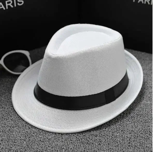 Men's Classic Fedora Hat – Cotton Linen Sun Visor