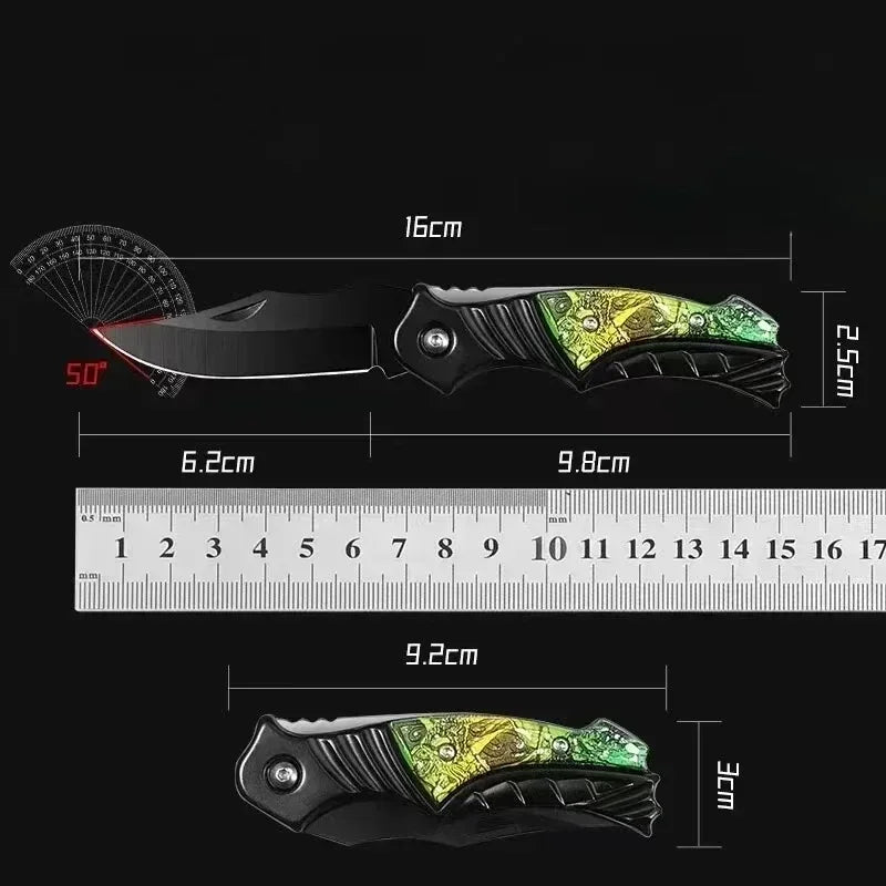 Portable Folding Pocket Knife – Sharp Stainless Steel Survival Knife for Camping & Hiking