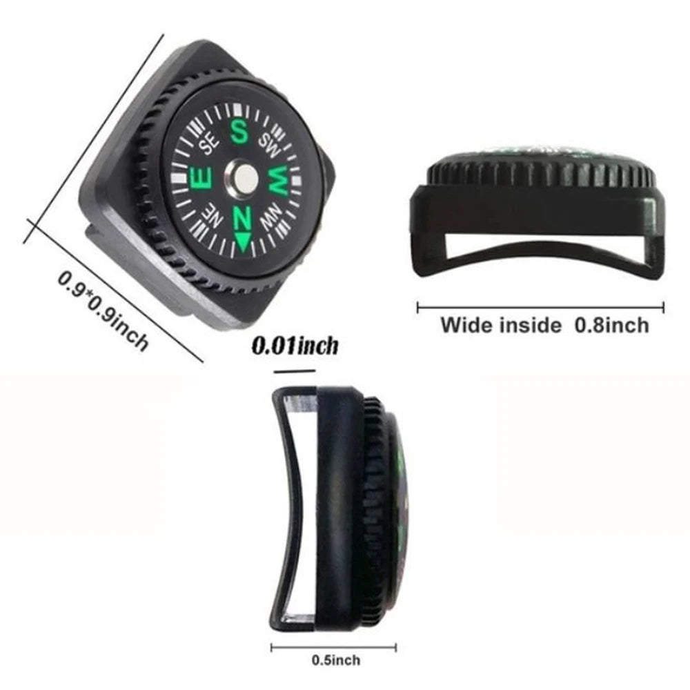 Mini Wristband Compass — Pack of 10 | Outdoor Survival Navigation Tool