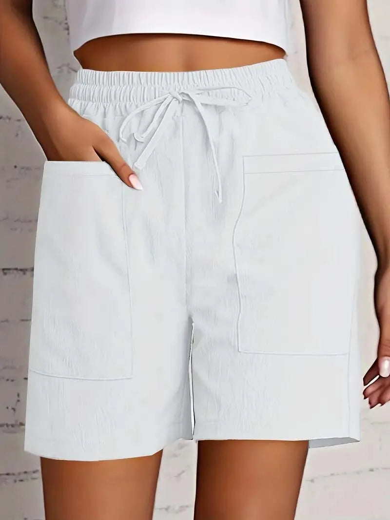 Women's High Waist Casual Shorts with Pockets – Loose Fit Bermuda Shorts | S–XXL