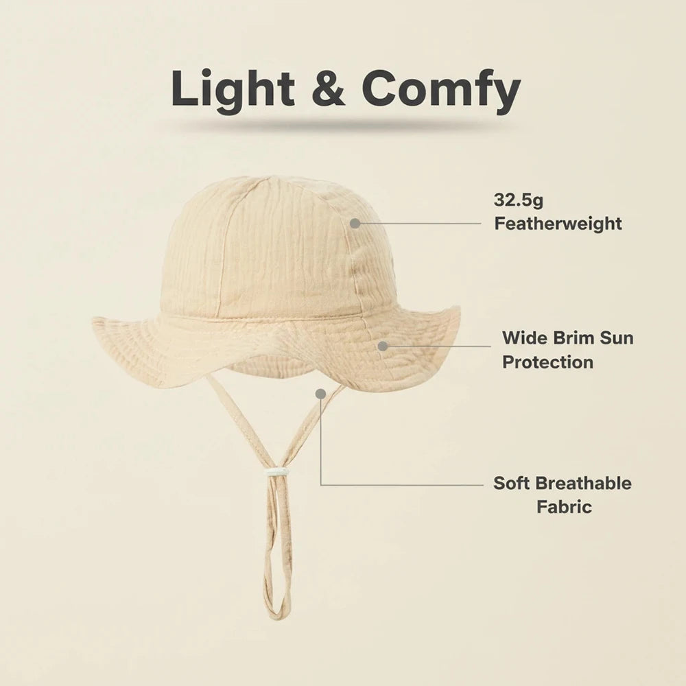 Baby Bucket Hat | Cotton Sun Protection | Unisex | 3–18 Months | 8 Colours