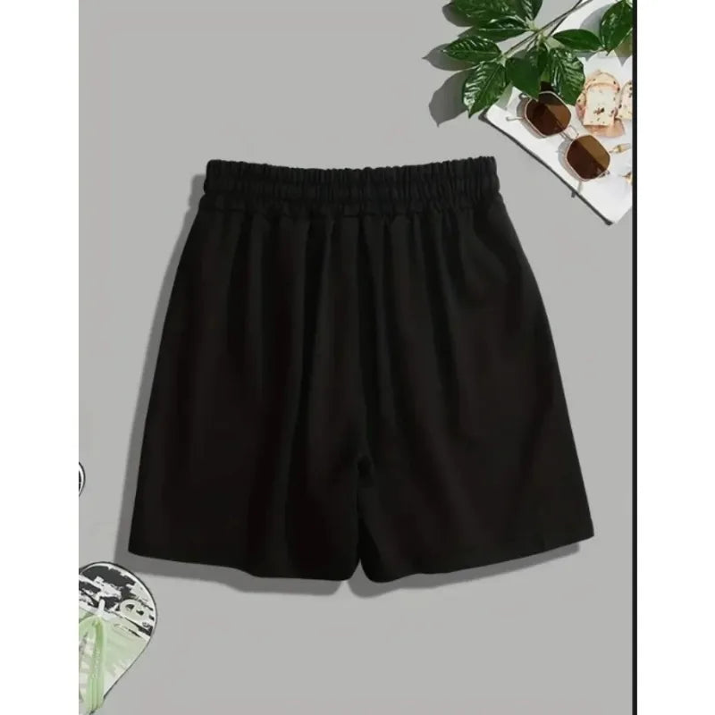 Men's & Women's Fitness Casual Shorts — 4-Season, Drawstring, Appliqué Detail | Sport & Leisure Shorts