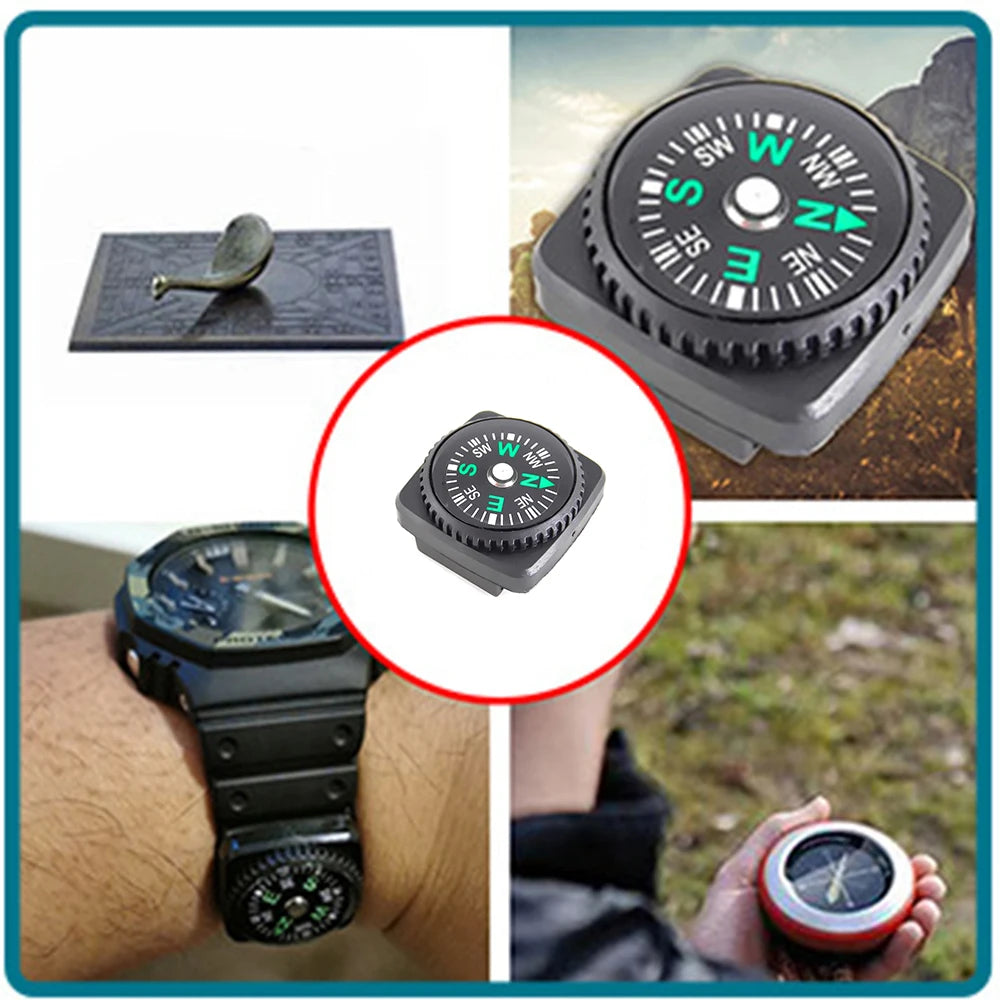 Mini Wristband Compass — Pack of 10 | Outdoor Survival Navigation Tool