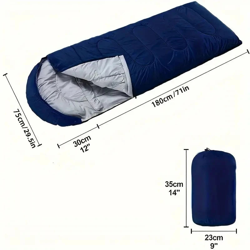 Four Seasons Sleeping Bag – Warm Envelope Style for Camping, Hiking & Travel