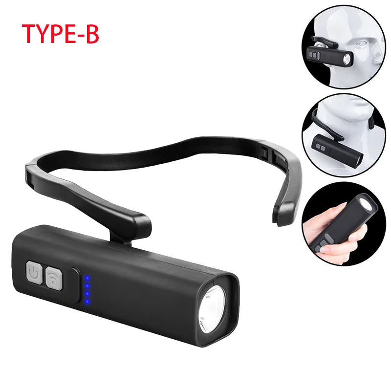 2025 Ear-Hanging LED Headlamp — 1000LM, Motion Sensor, 3 Modes | Type-C Rechargeable Camping & Running Light
