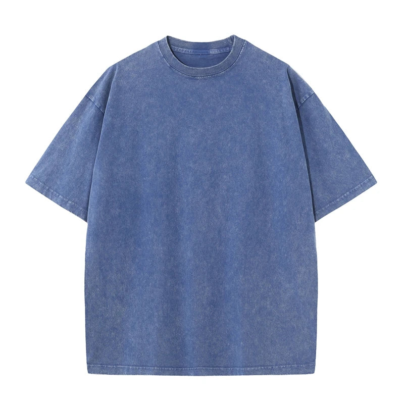 LEDP Men's Vintage Washed Oversized Heavy Cotton Tee — 230G, Short Sleeve | Streetwear T-Shirt
