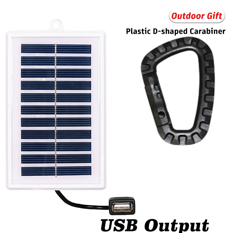 Portable Solar Charger with USB Output – Compact Solar Panel for Camping, Travel, Flashlights & Fans