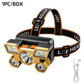 Rechargeable LED Headlamp — Powerful Beam for Camping, Fishing, Hunting & Hiking
