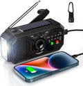Portable Solar Emergency Radio | Hand Crank, AM/FM, USB Charger & Blackout Kit
