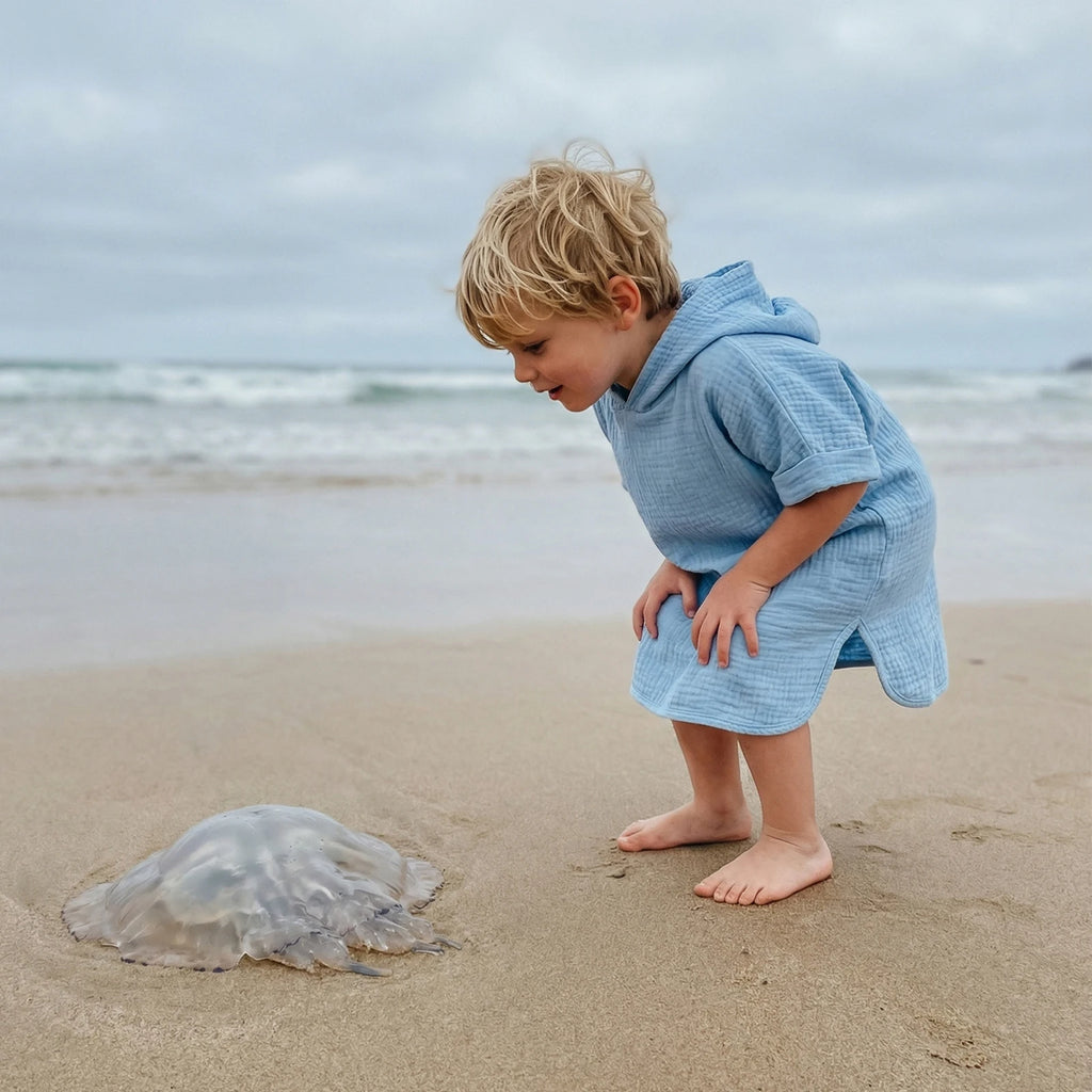 Kids Hooded Swim Cover-Up – Toddler Beach Towel Poncho for Boys & Girls