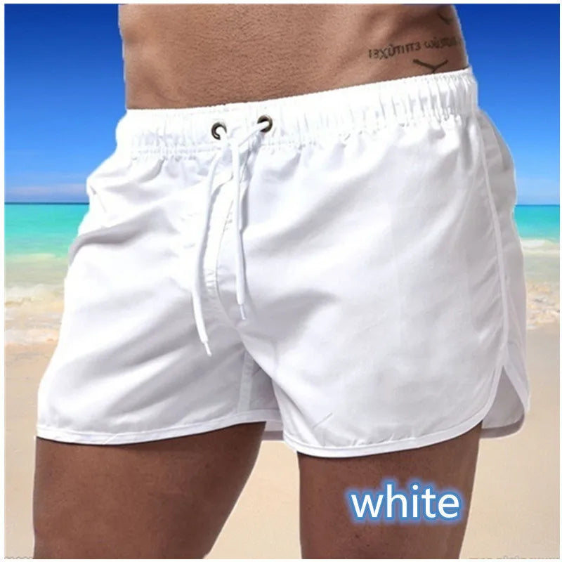 Men's Breathable Swim Shorts — Low Waist, Quick-Dry Microfibre | Beachwear & Swimwear