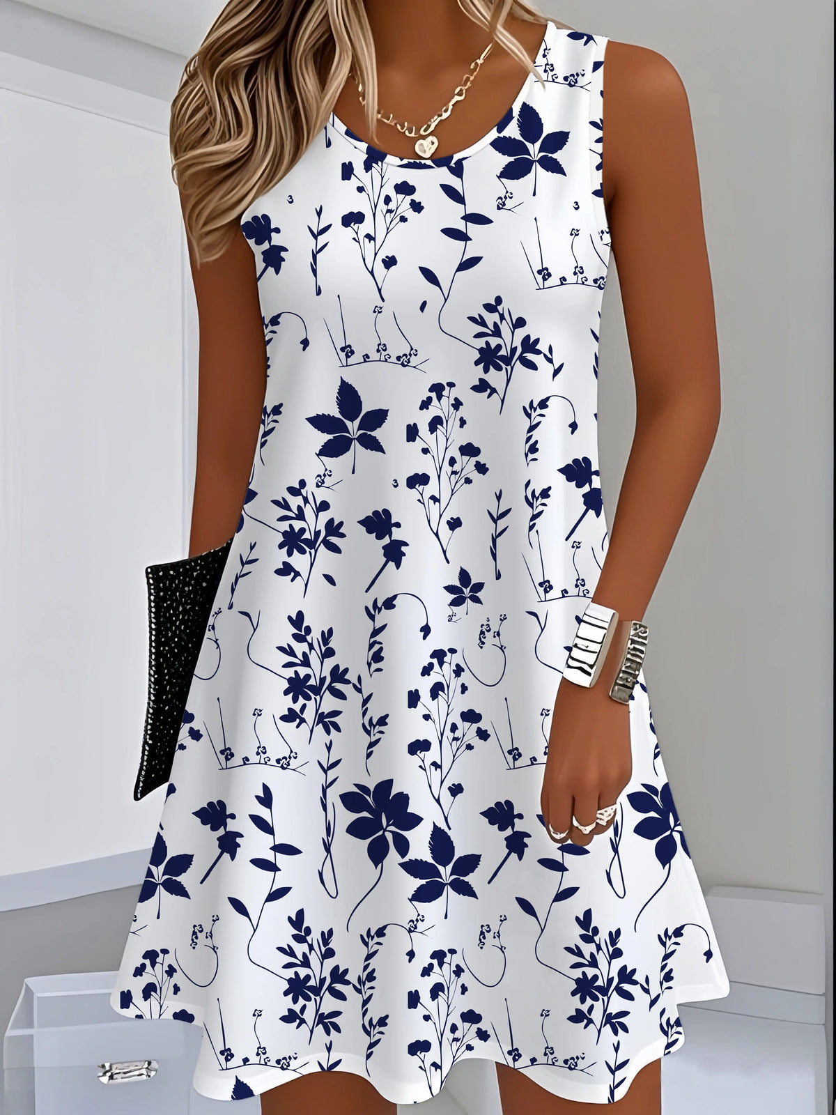 Women's Floral Print Oversized Dress – Y2K Summer Style | S–XXXL