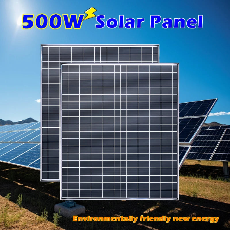 Monocrystalline Solar Panel with Aluminum Frame | 12V Battery Charger for RV, Camping & Off-Grid
